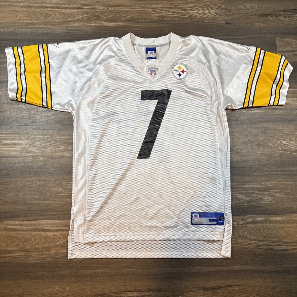 Vintage Reebok NFL Equipment Ben Roethlisberger #7 Pittsburgh Steelers Jersey L